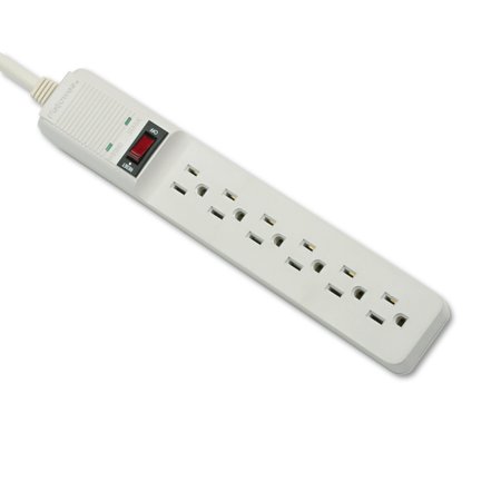 Fellowes Surge Protector, 6 Outlet, 15ft, Platinum 99036